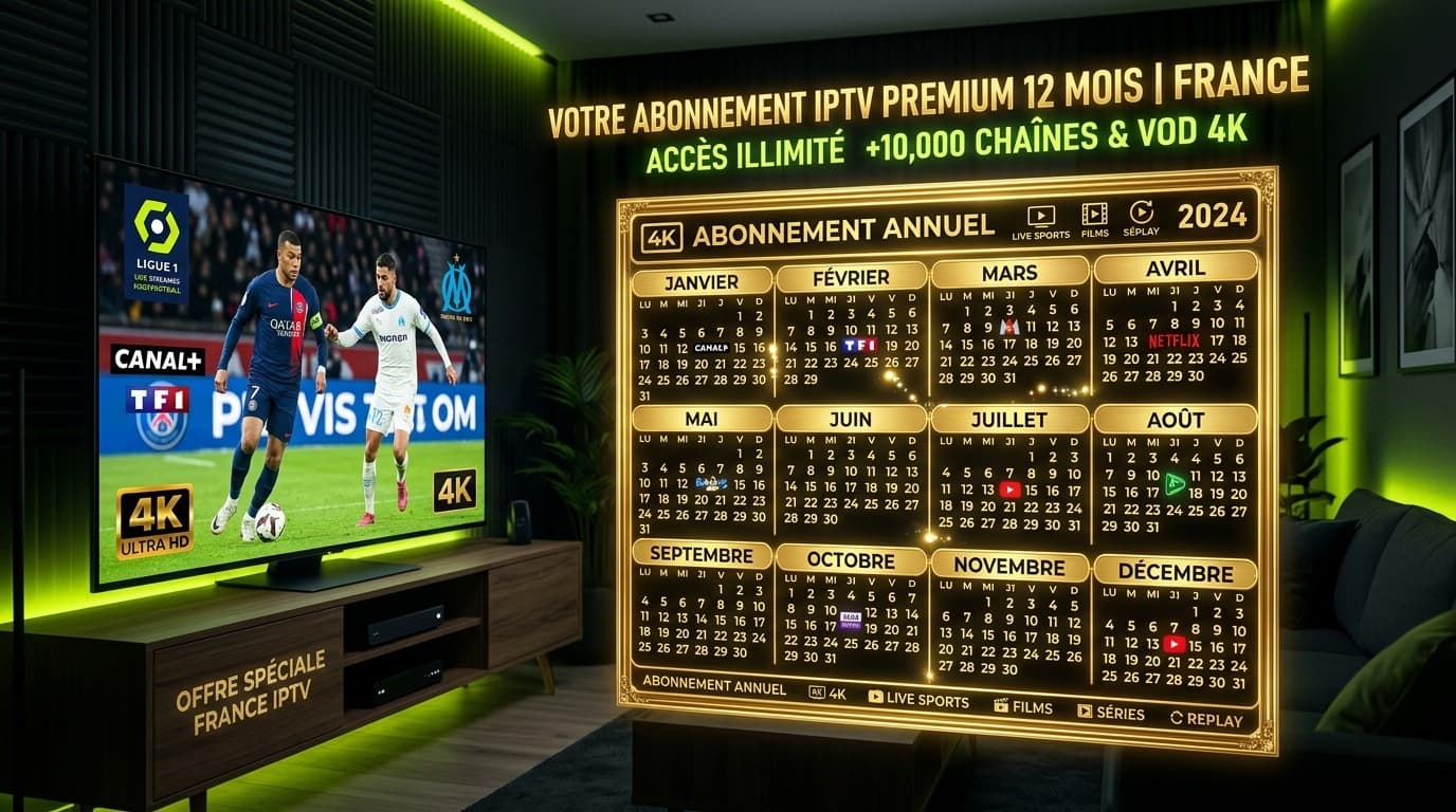 Avantages abonnement IPTV 12 mois France